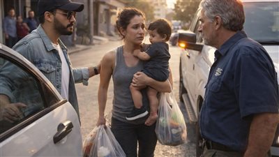 رآني أبي أعرج في الشارع، أحمل طفلي في ذراع وأكياس المشتريات